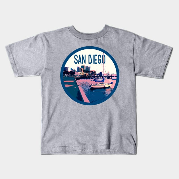 San Diego Decal Kids T-Shirt by zsonn
